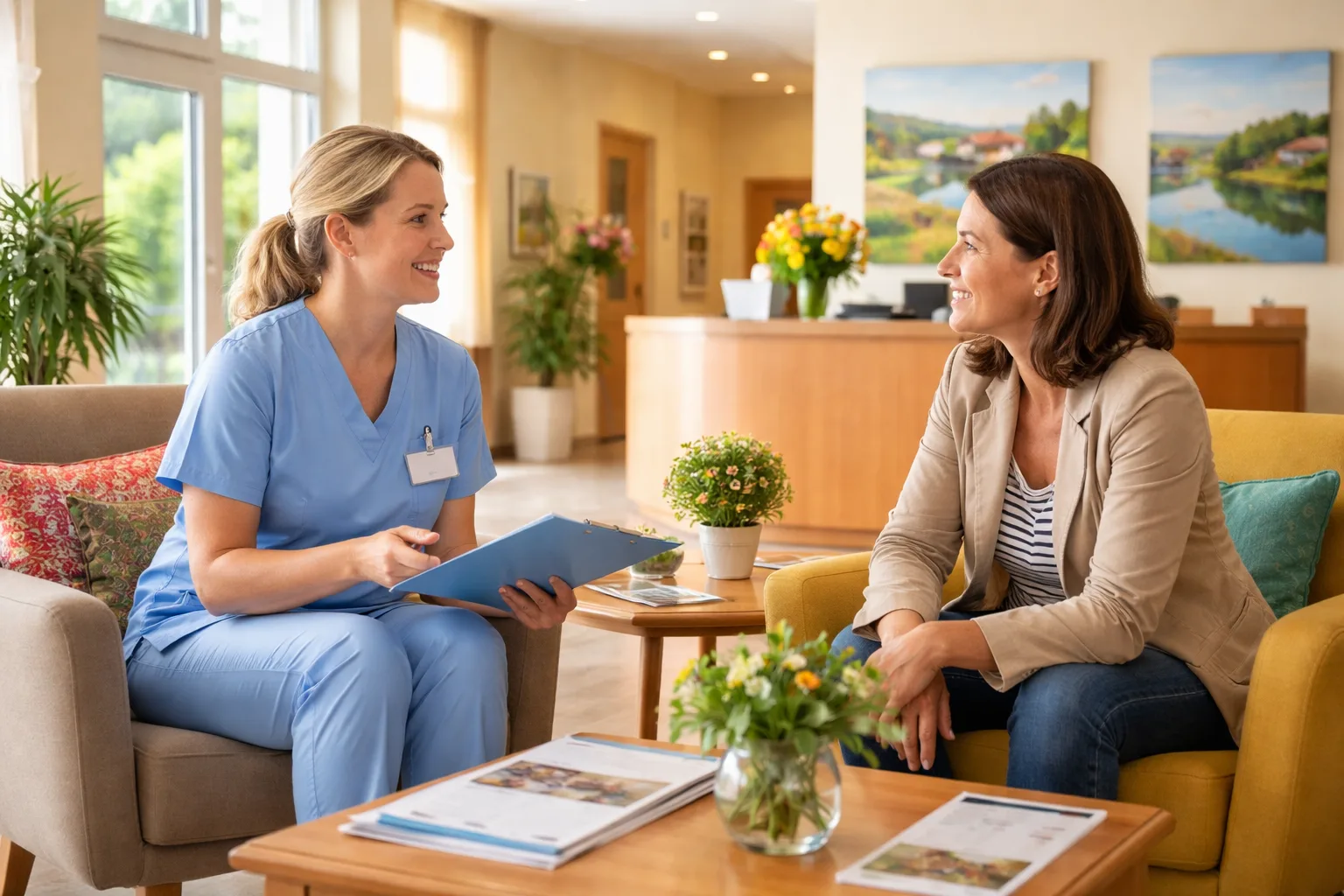 Professionelle Pflege und Betreuung - Illustration zum Thema: Kurzzeitpflege: Leistungen, Kosten, Voraussetzungen 2025