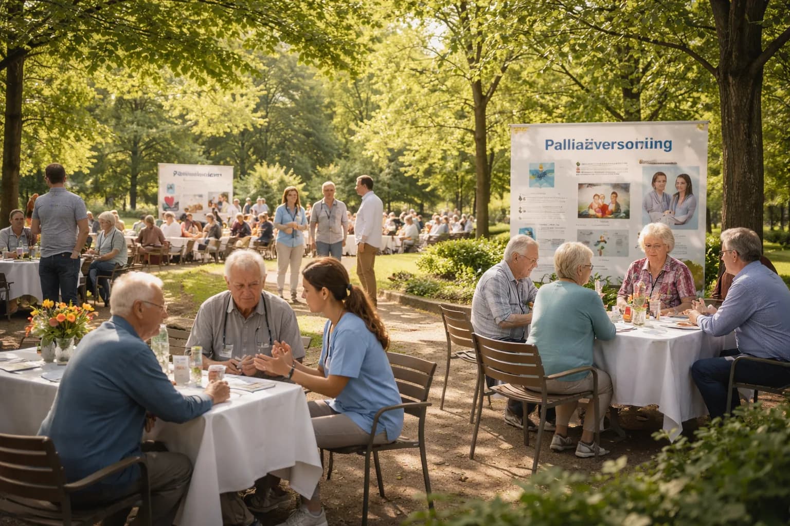 Professionelle Pflege und Betreuung - Illustration zum Thema: Palliativpflege verstehen: Ein umfassender Leitfaden