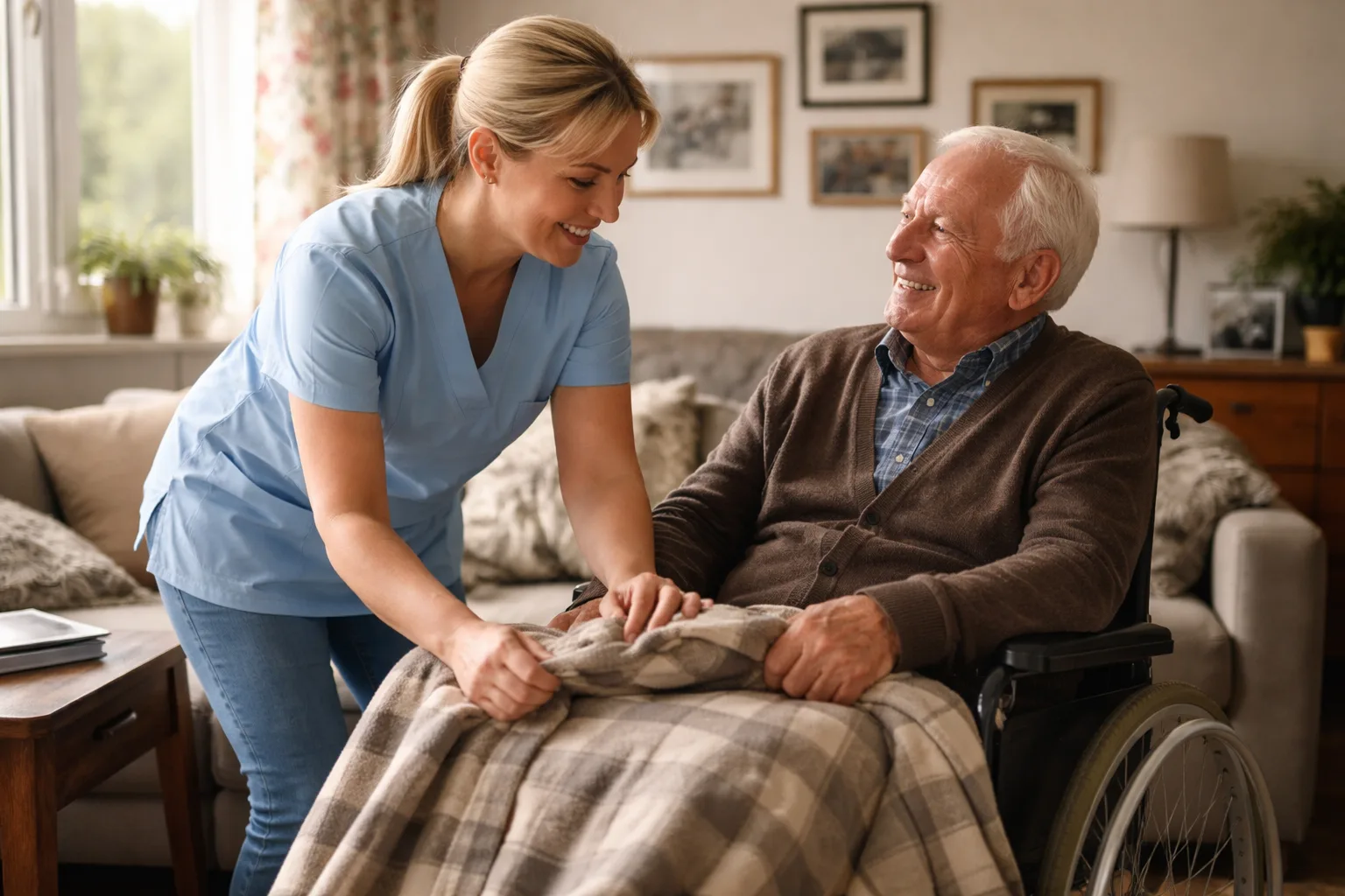 Professionelle Pflege und Betreuung - Illustration zum Thema: 24-Stunden-Pflege im Detail verstehen